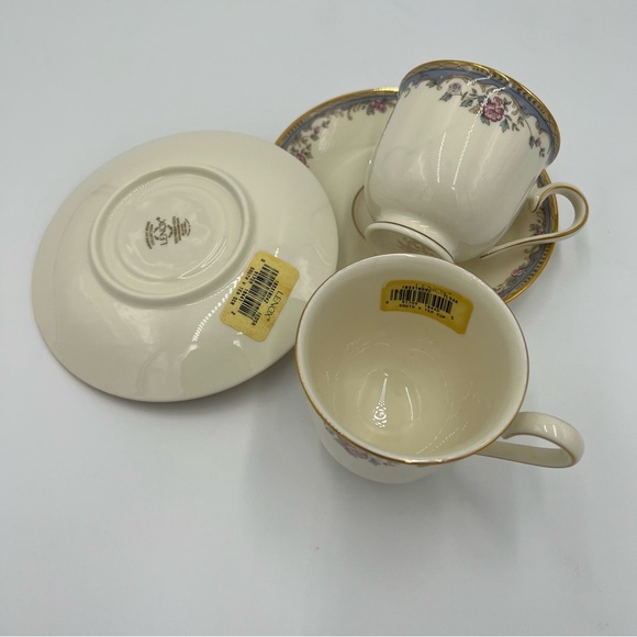 LENOX  SOUTHERN VISTA  FOOTED CUP AND SAUCER SET OF TWO - Picture 8 of 8